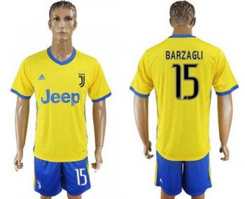 Juventus #15 Barzagli Away Soccer Club Jersey