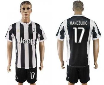 Juventus #17 Mandzukic Home Soccer Club Jersey