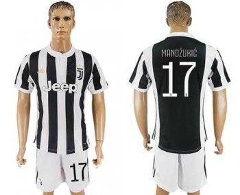 Juventus #17 Mandzukic Home Soccer Club Jersey