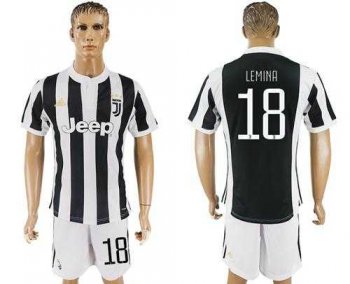 Juventus #18 Lemina Home Soccer Club Jersey