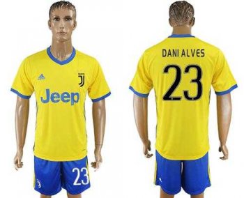 Juventus #23 Dani Alves Away Soccer Club Jersey