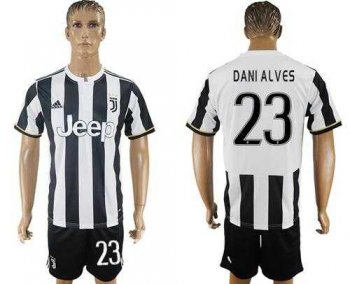 Juventus #23 Dani Alves Home Soccer Club Jersey