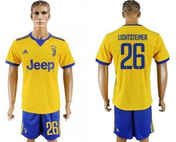 Juventus #26 Lichtsteiner Away Soccer Club Jersey