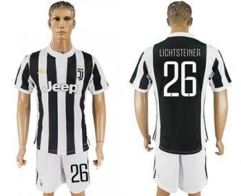 Juventus #26 Lichtsteiner Home Soccer Club Jersey