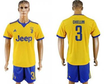 Juventus #3 Chiellini Away Soccer Club Jersey