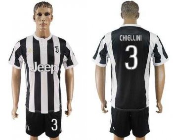 Juventus #3 Chiellini Home Soccer Club Jersey