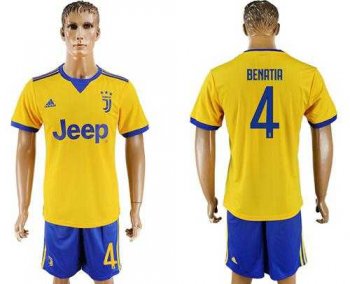 Juventus #4 Benatia Away Soccer Club Jersey