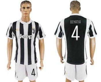 Juventus #4 Benatia Home Soccer Club Jersey