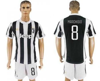 Juventus #8 Marchisio Home Soccer Club Jersey