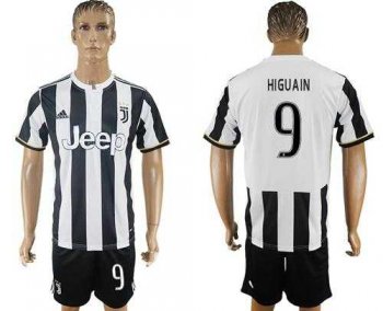 Juventus #9 Higuain Home Soccer Club Jersey