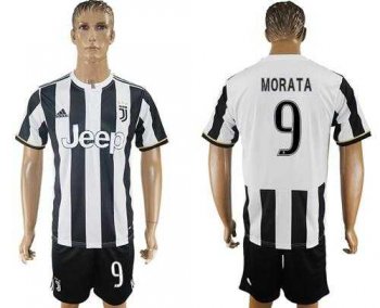 Juventus #9 Morata Home Soccer Club Jersey