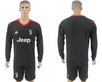 Juventus Blank Black Goalkeeper Long Sleeves Soccer Club Jersey