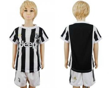 Juventus Blank Home Kid Soccer Club Jersey