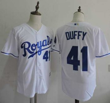 Kansas City Royals #41 Danny Duffy White New Cool Base Stitched MLB Jersey