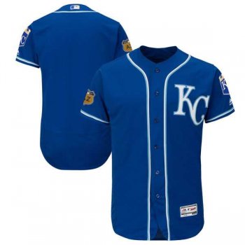 Kansas City Royals Blank Royal 2017 Spring Training Flexbase Authentic Collection Stitched Baseball Jersey