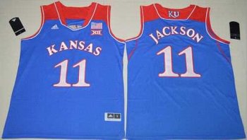 Kansas Jayhawks #11 Josh Jackson Royal Blue Basketball Authentic Stitched NCAA Jersey