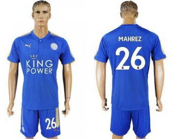 Leicester City #26 Mahrez Home Soccer Club Jersey