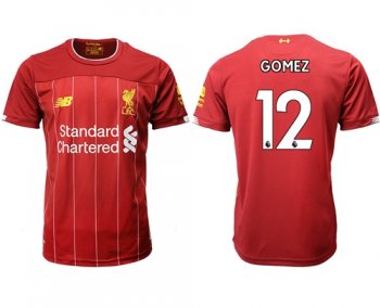 Liverpool #12 Gomez Red Home Soccer Club Jersey