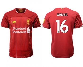 Liverpool #16 Grujic Red Home Soccer Club Jersey