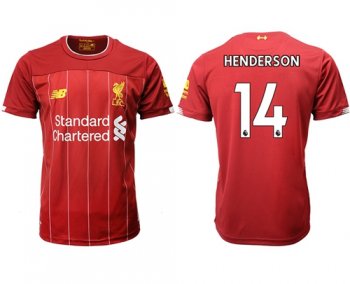 Liverpool #14 Henderson Red Home Soccer Club Jersey