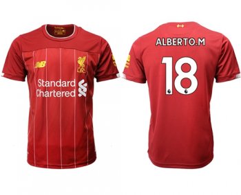 Liverpool #18 Alberto.M Red Home Soccer Club Jersey