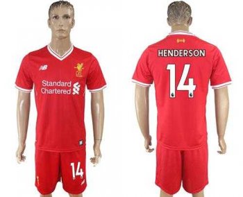 Liverpool #14 Henderson Red Home Soccer Club Jersey