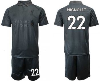 Liverpool #22 Mignolet Black Soccer Club Jersey