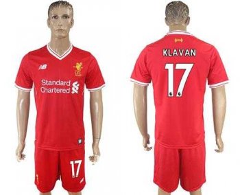 Liverpool #17 Klavan Red Home Soccer Club Jersey