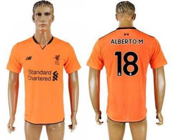 Liverpool #18 Alberto M. Sec Away Soccer Club Jersey