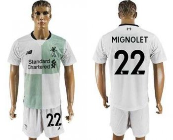 Liverpool #22 Mignolet Away Soccer Club Jersey