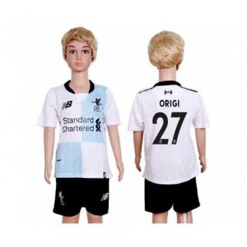 Liverpool #27 Origi Away Kid Soccer Club Jersey