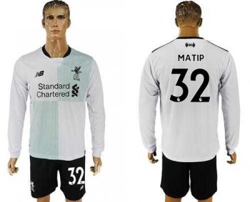 Liverpool #32 Matip Away Long Sleeves Soccer Club Jersey