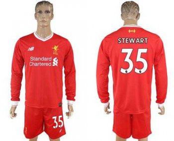 Liverpool #35 Stewart Home Long Sleeves Soccer Club Jersey