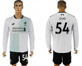 Liverpool #54 OJO Away Long Sleeves Soccer Club Jersey