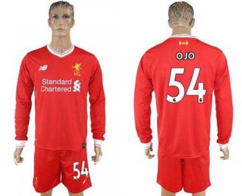 Liverpool #54 OJO Home Long Sleeves Soccer Club Jersey