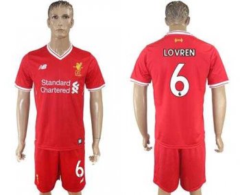 Liverpool #6 Lovren Red Home Soccer Club Jersey