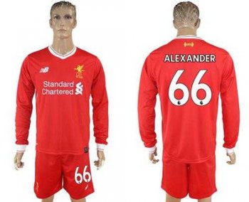 Liverpool #66 Alexander Home Long Sleeves Soccer Club Jersey