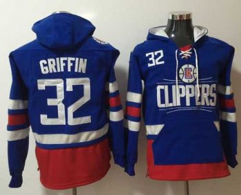 Los Angeles Clippers #32 Blake Griffin Blue Name & Number Pullover NBA Hoodie