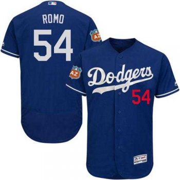 Los Angeles Dodgers #54 Sergio Romo Blue Flexbase Authentic Collection Stitched Baseball Jersey