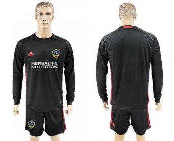 Los Angeles Galaxy Blank Black Goalkeeper Long Sleeves Soccer Club Jersey