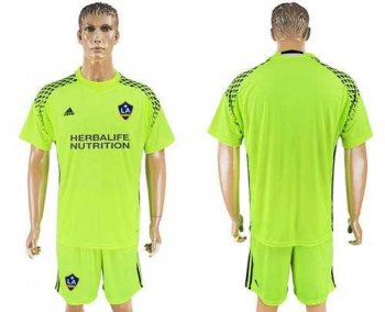 Los Angeles Galaxy Blank Shiny Green Goalkeeper Soccer Club Jersey