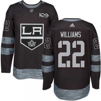 Los Angeles Kings #22 Tiger Williams Black 1917-2017 100th Anniversary Stitched NHL Jersey