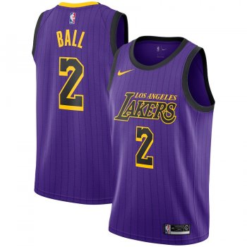 Los Angeles Lakers Lonzo Ball Nike 2018 NBA Men's City Swingman Jersey