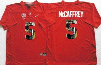 Louisville Cardinals #5 Christian McCaffrey Red Player Fashion Stitched NCAA Jersey