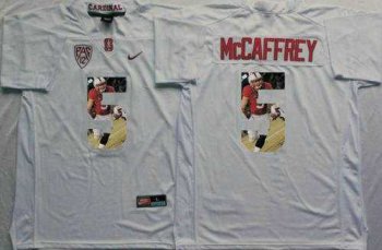 Louisville Cardinals #5 Christian McCaffrey White Player Fashion Stitched NCAA Jersey