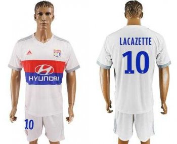 Lyon #10 Lacazette Home Soccer Club Jersey