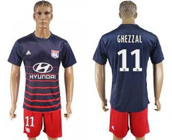 Lyon #11 Ghezzal Away Soccer Club Jersey