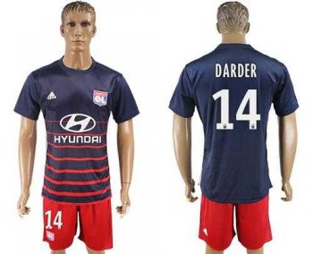 Lyon #14 Darder Away Soccer Club Jersey