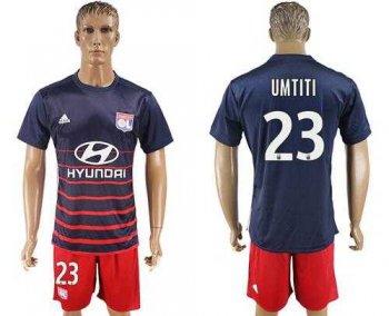 Lyon #23 Umtiti Away Soccer Club Jersey