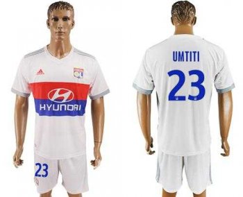 Lyon #23 Umtiti Home Soccer Club Jersey